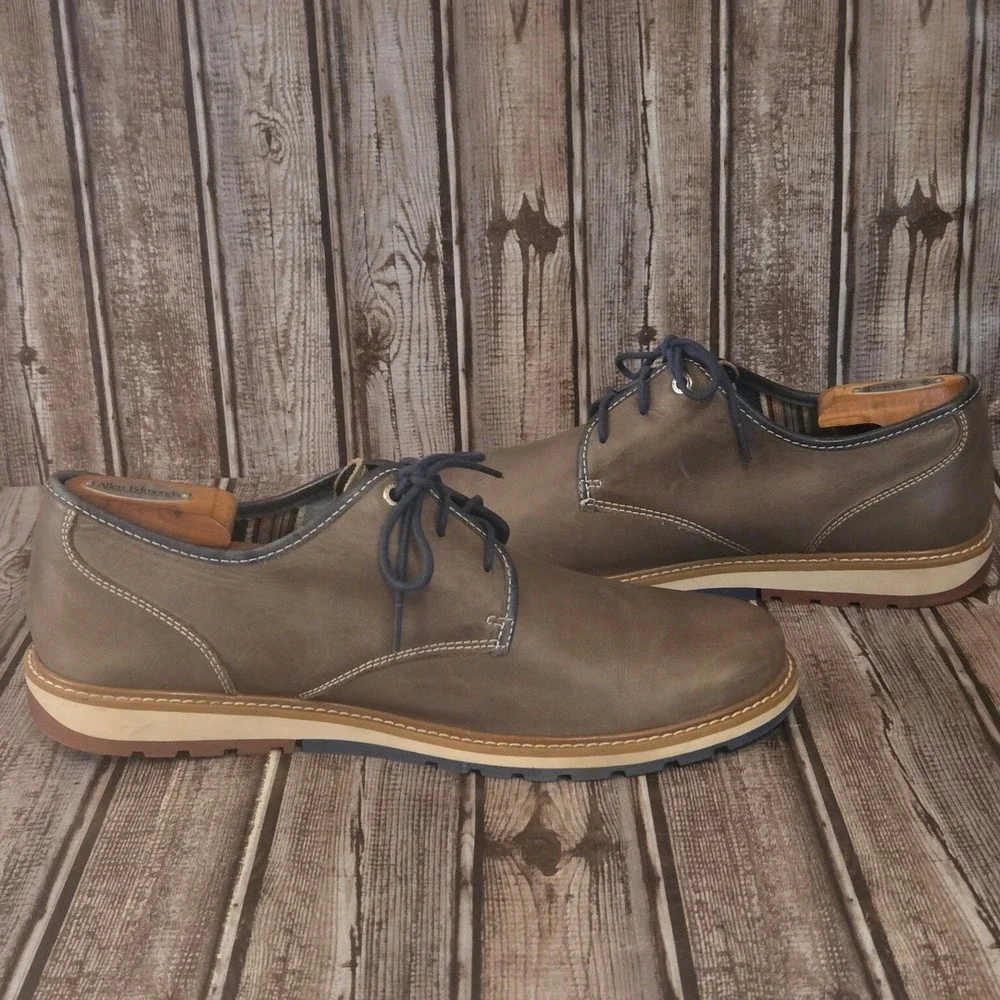 Sz 45 / 11-11.5 Mens Pikolinos Berna Olive Brown Leather Derby Shoes VGUC